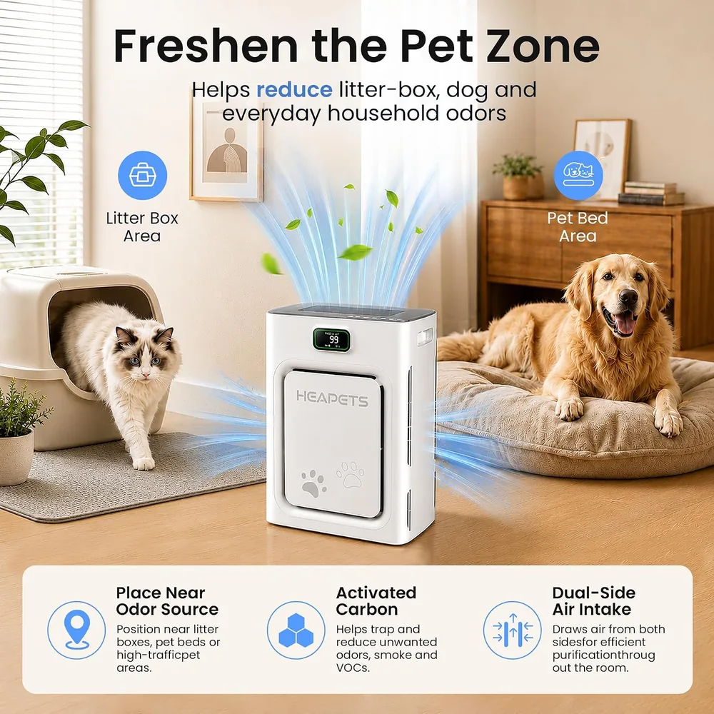 HEAPETS P358 air purifier — alternate view 4