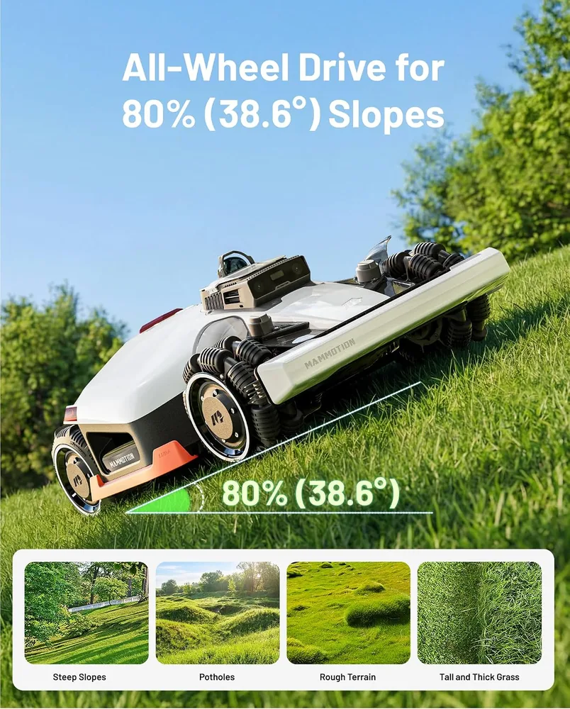Mammotion LUBA 3 AWD 1500H robotic lawn mower — alternate view 4