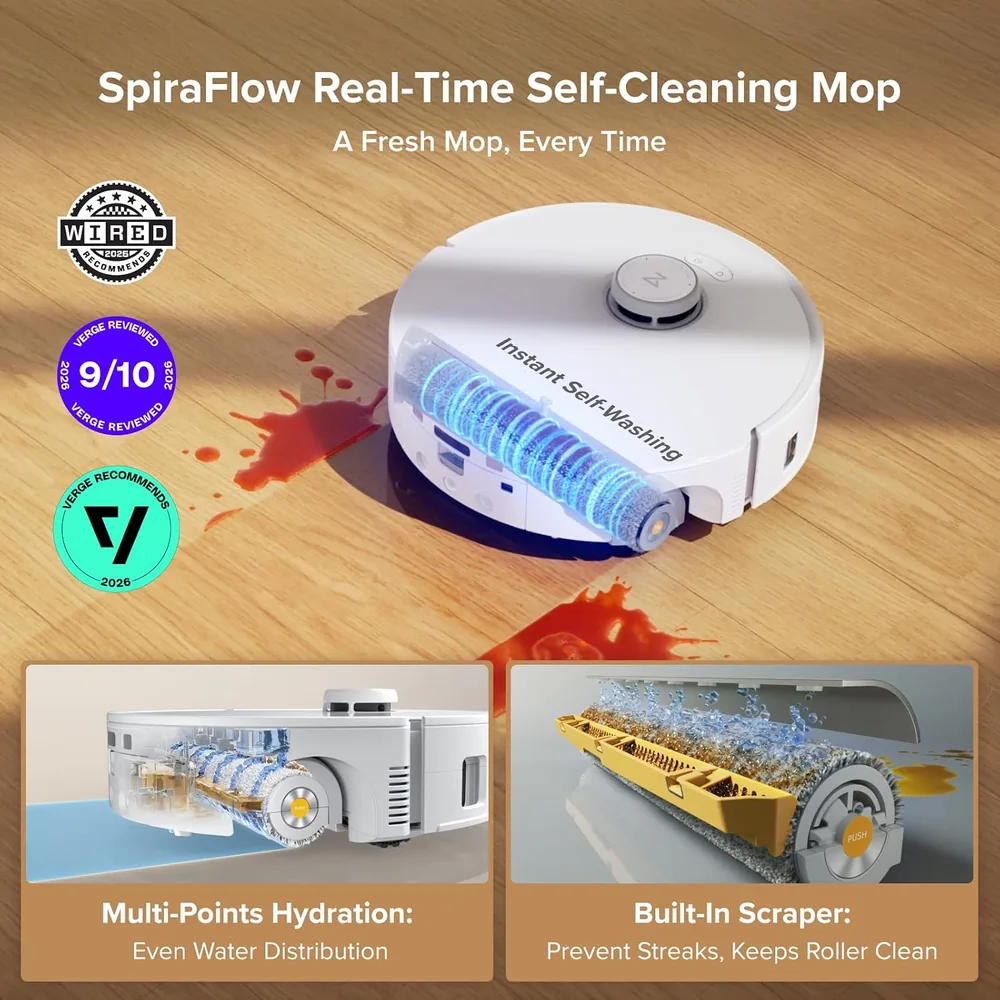 Roborock Qrevo Curv 2 Flow robot vacuum — alternate view 2