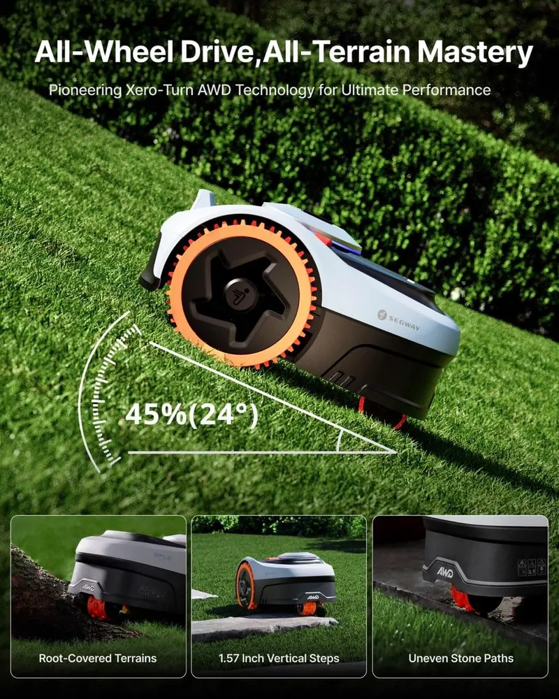 Segway Navimow i206 AWD robotic lawn mower — alternate view 2